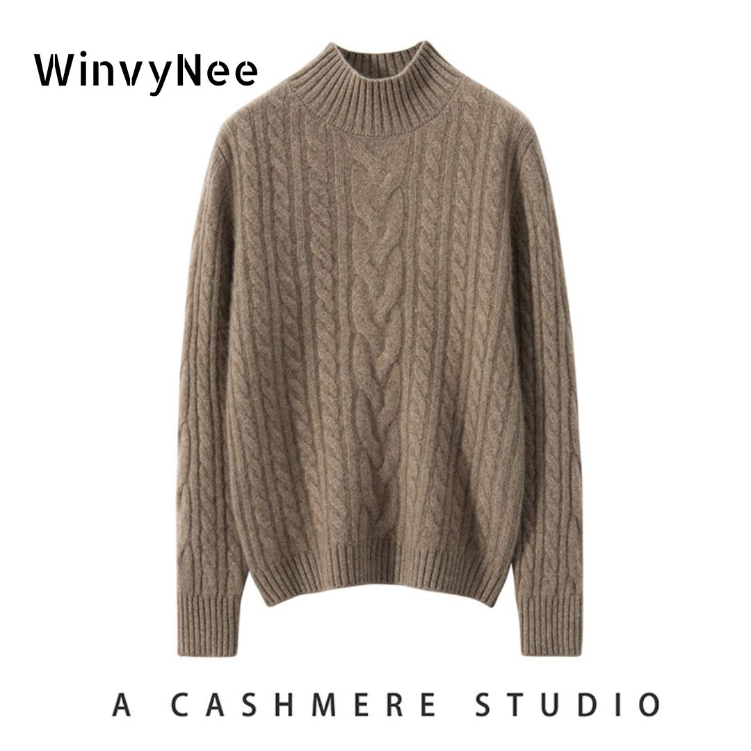 Cashmere Sweater Formal - WinvyNee-ropa para mujer, suéter de lana
