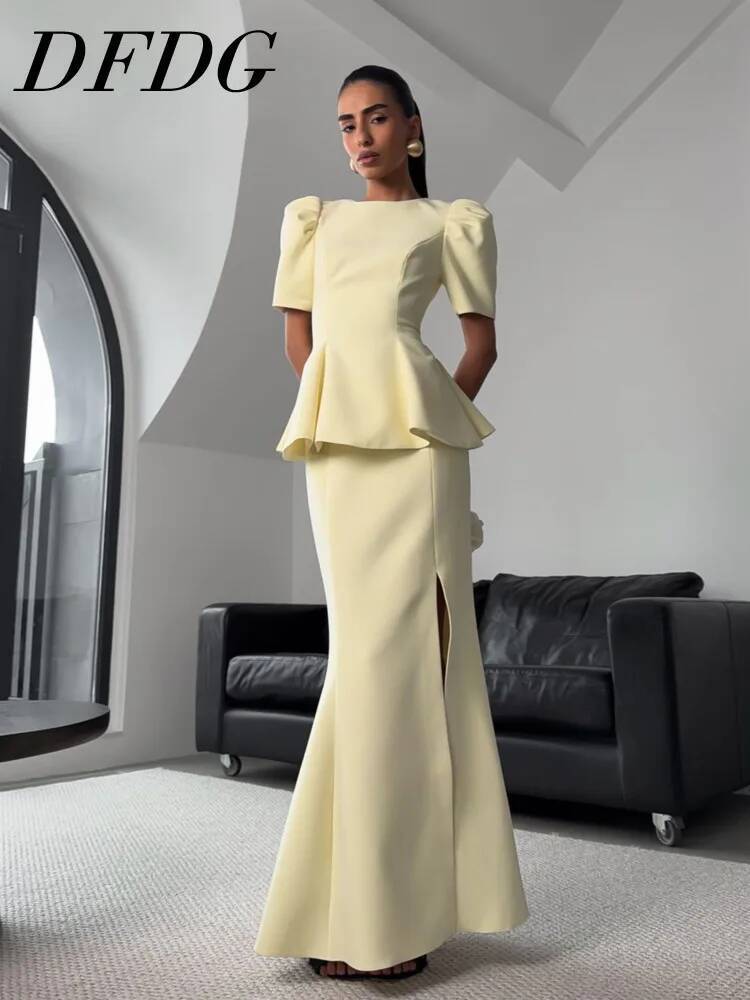 Woman Formal Wear - Conjunto Elegante de Dos Piezas para