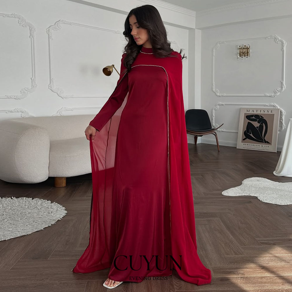 Women Formal Wear Dubai - CUYUN, vestidos de noche rojos saudíes