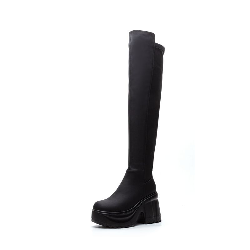 Woman Formal Wear - Botas de tacón ancho con suela