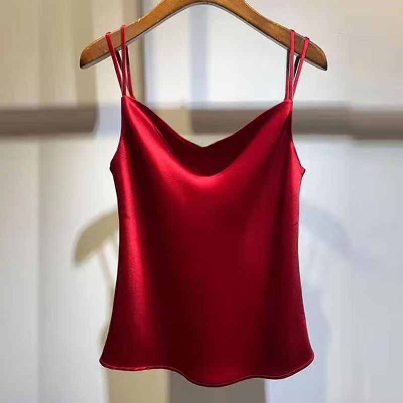 Silk Camisole Work - 2025 Camisola Sexy de seda satinada