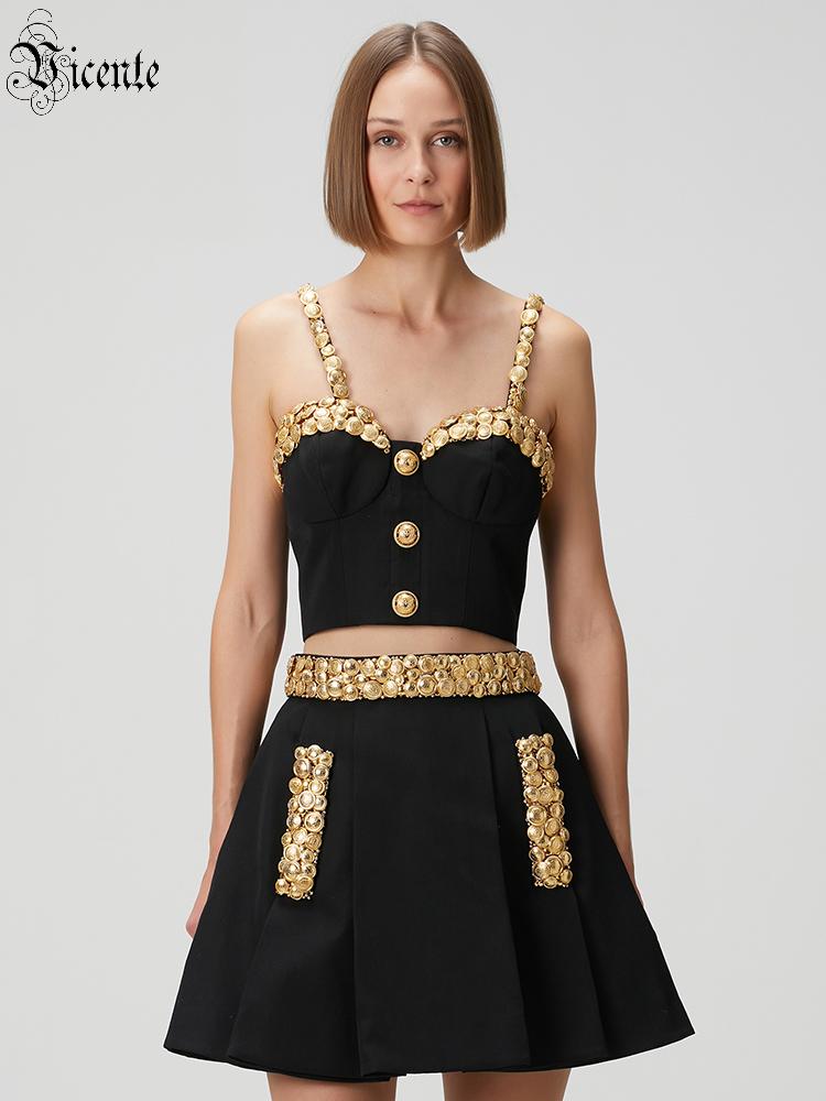 Women'S Holiday Formal Wear - VC Conjunto de vestido negro de