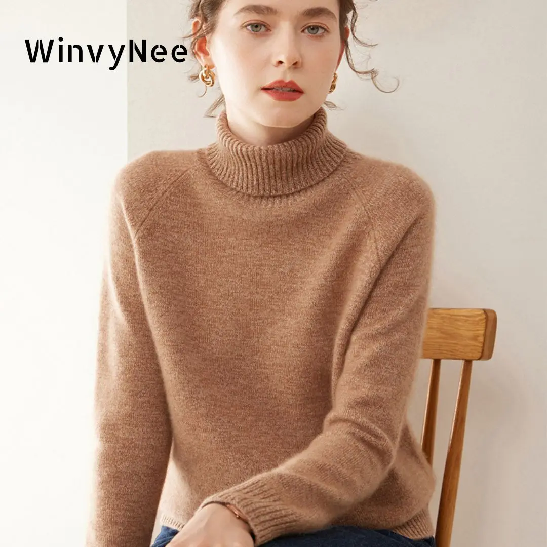 Cashmere Sweater Formal - Suéter de Cachemira WinvyNee para Mujer,