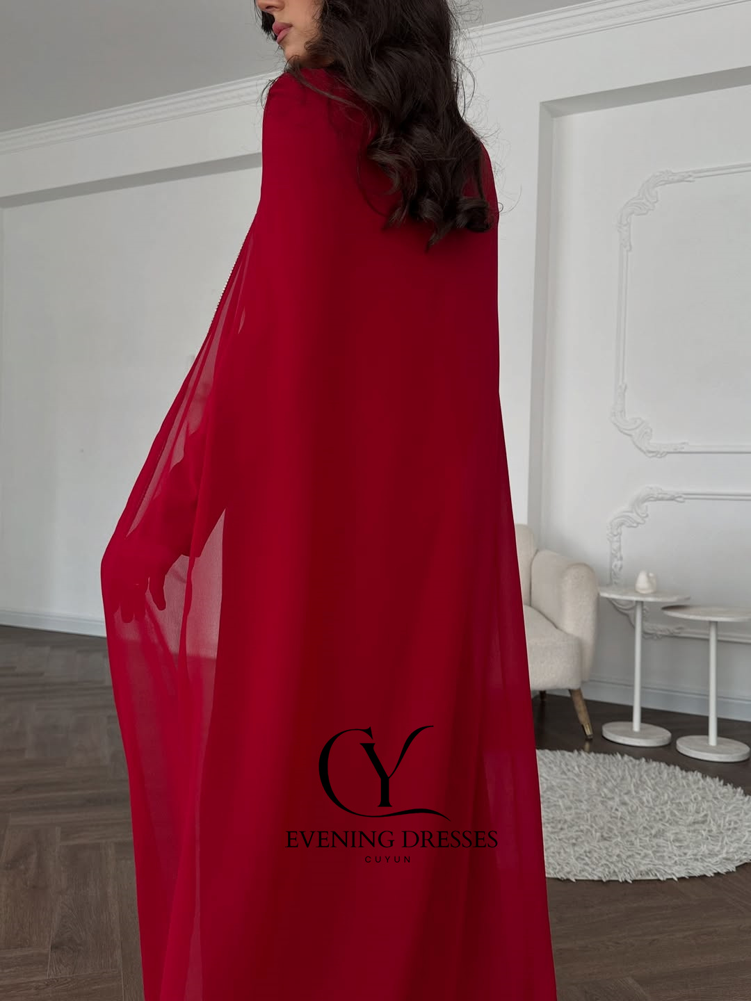 CUYUN, vestidos de noche rojos - Women Formal Wear Dubai reseña y precio