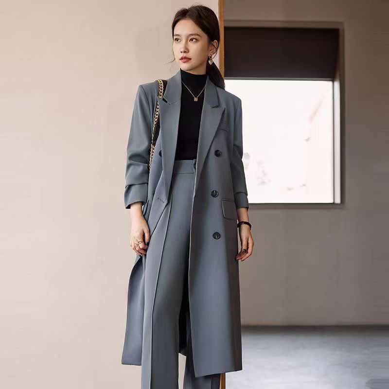 FANAN-gabardina larga elegante - Trench Coat Formal reseña y precio