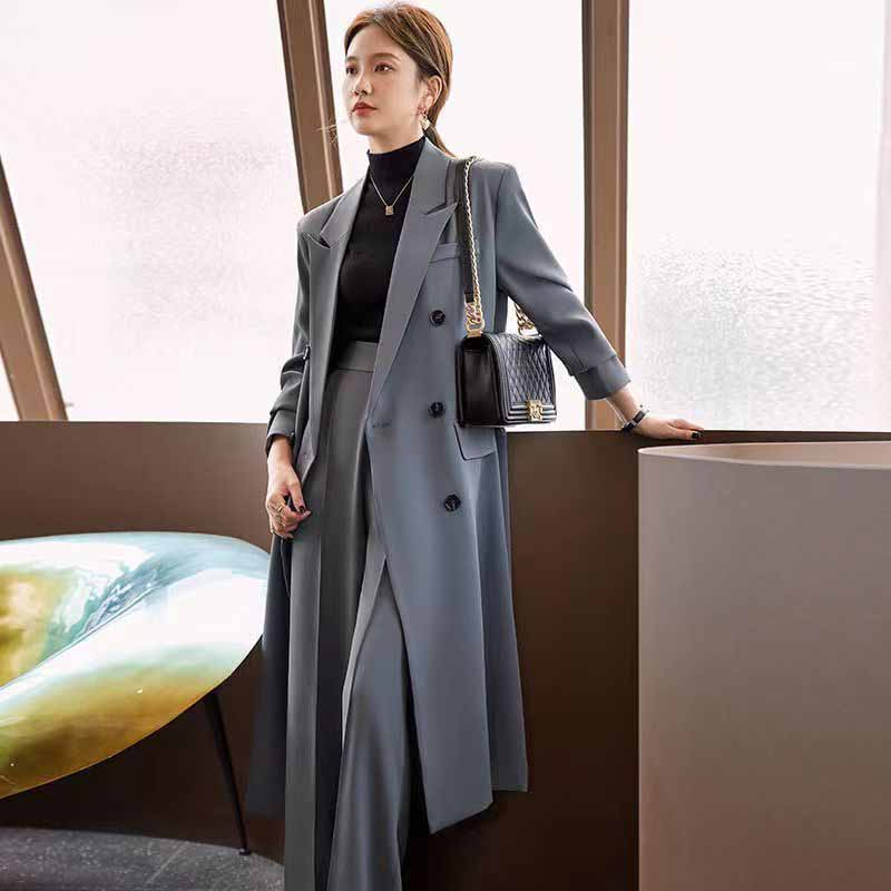 FANAN-gabardina larga elegante - Trench Coat Formal reseña y precio