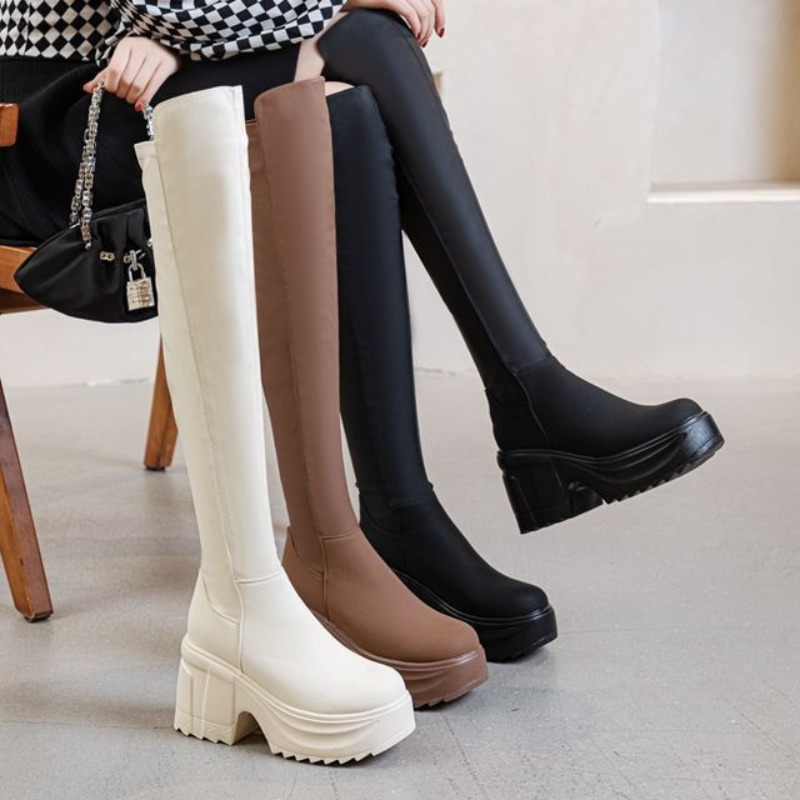 Botas de tacón ancho con suela - Woman Formal Wear reseña y precio