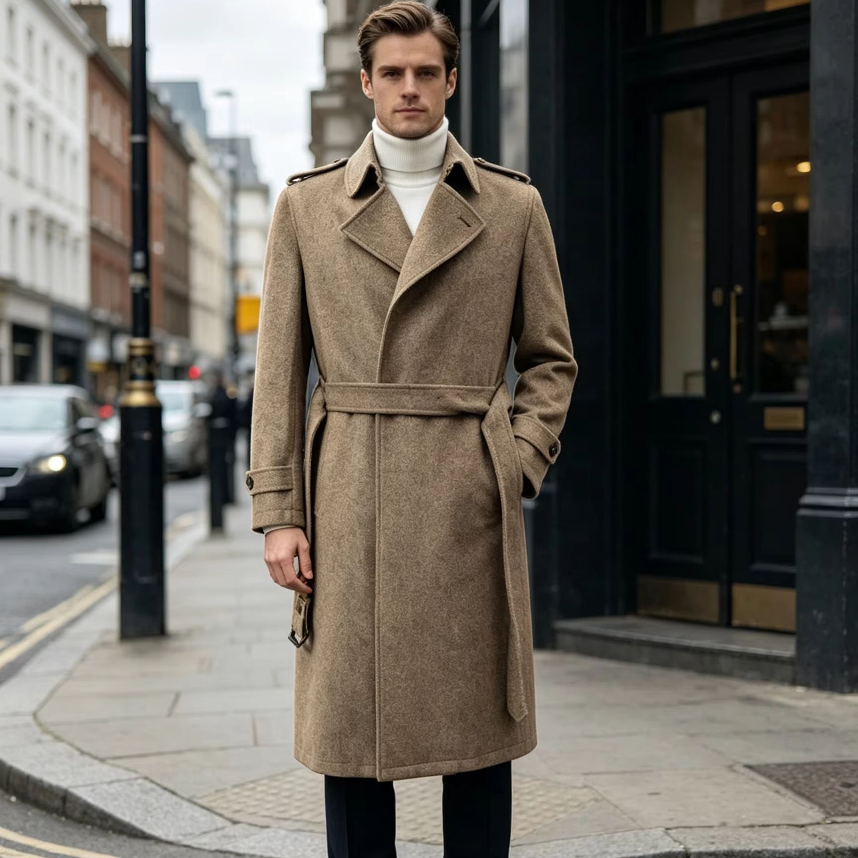 Abrigo Largo de Lana 100% Pura - Trench Coat Formal reseña y precio