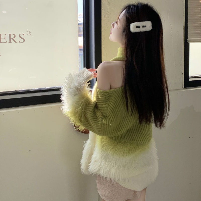 Suéter con cuello en V degrada - Cashmere Sweater Formal reseña y precio