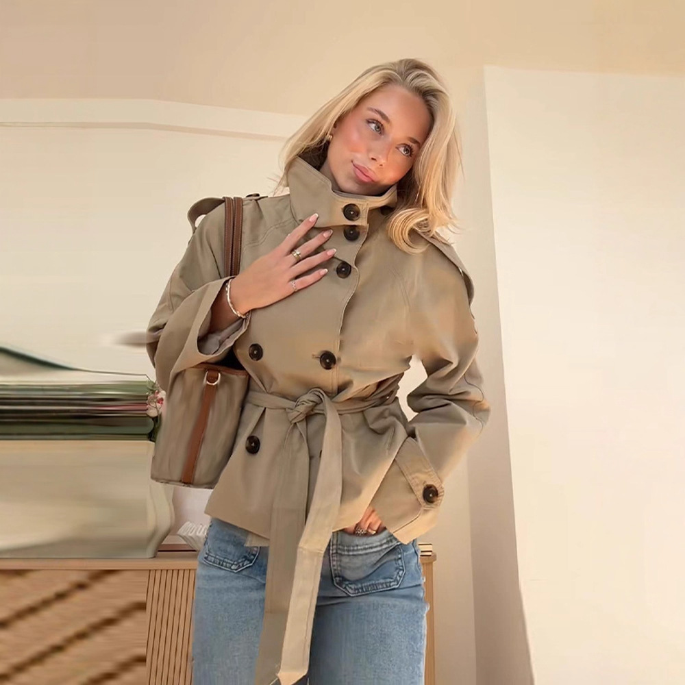 Gabardina de mujer de doble bo - Trench Coat Formal reseña y precio