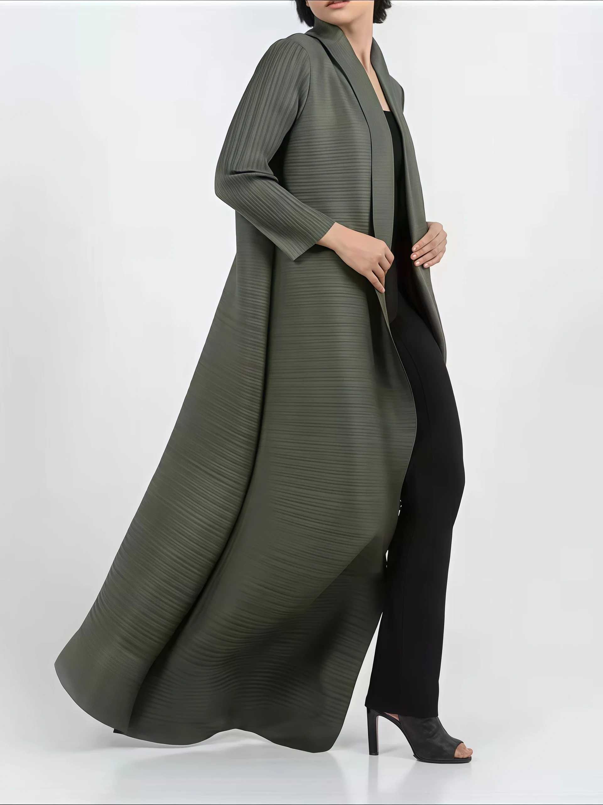 YUDX Miyake-bata de manga larg - Trench Coat Formal reseña y precio